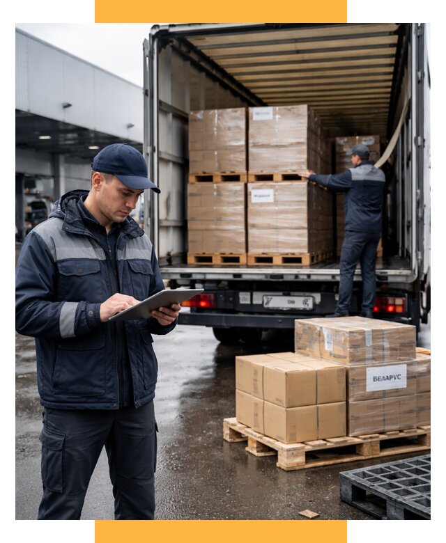 Доставка грузов из Беларуси от 15551 р. логистика СетСервис-Хмк