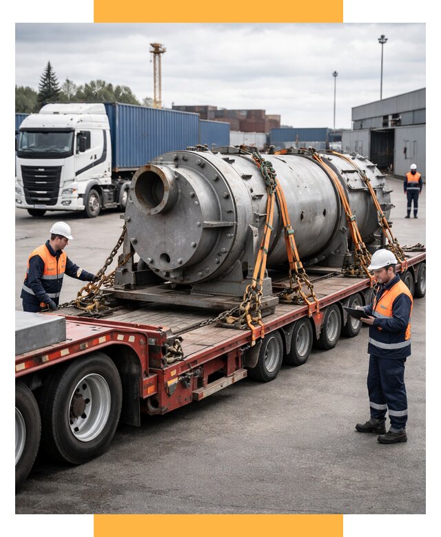 Перевозка тяжеловесных грузов под ключ от 155505 р. | СетСервис-Хмк